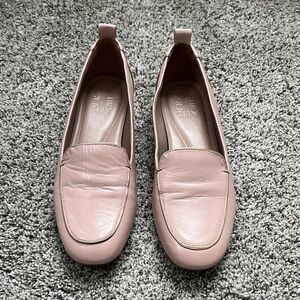 Pink Leather Flats